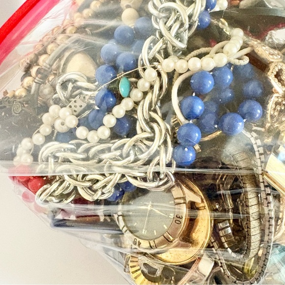 Jewelry Jar Lot Bulk Junk Drawer Vintage Modern Crafting Watch Necklace Ring - Picture 2 of 7